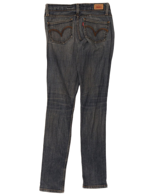Levi's Womens 524 Too Superlow Distressed Skinny Jeans US 0 XS W30 L30 Plava