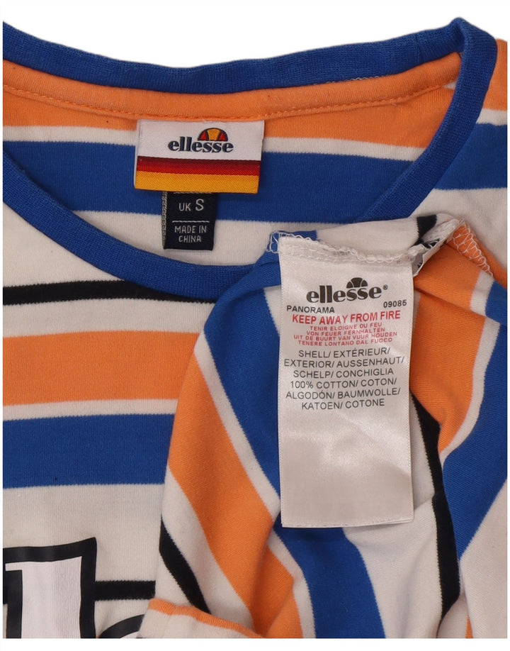 Muška majica kratkih rukava Ellesse s grafičkim motivima, mali pamuk na raznobojne pruge