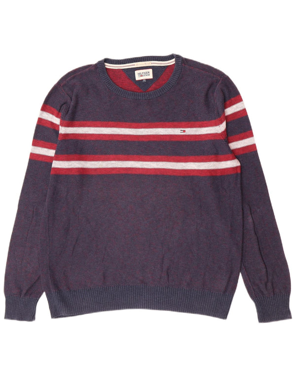 Tommy Hilfiger Džemper s okruglim izrezom za dječake 14-15 godina XL na plave pruge