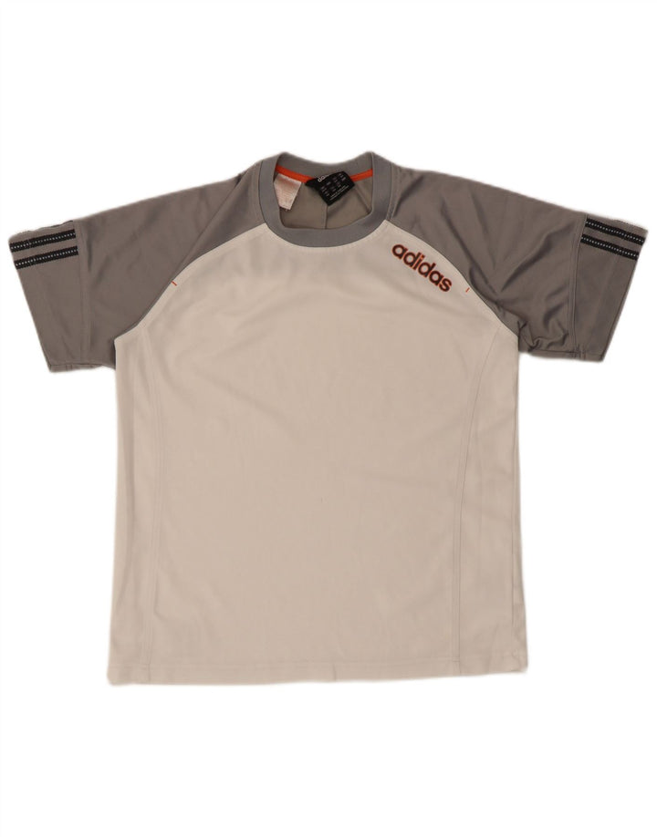 ADIDAS majica kratkih rukava za dječake 13-14 godina, bijela poliesterska boja