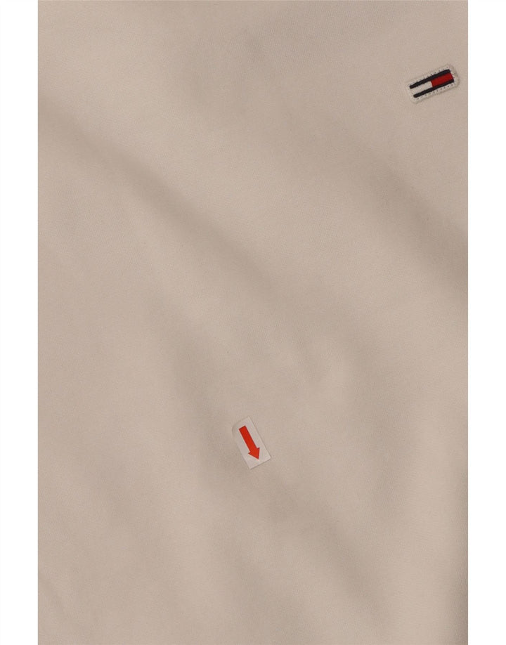 TOMMY HILFIGER Ženska prekomjerna majica s kratkim rukavima UK 6 XS Bijeli pamuk