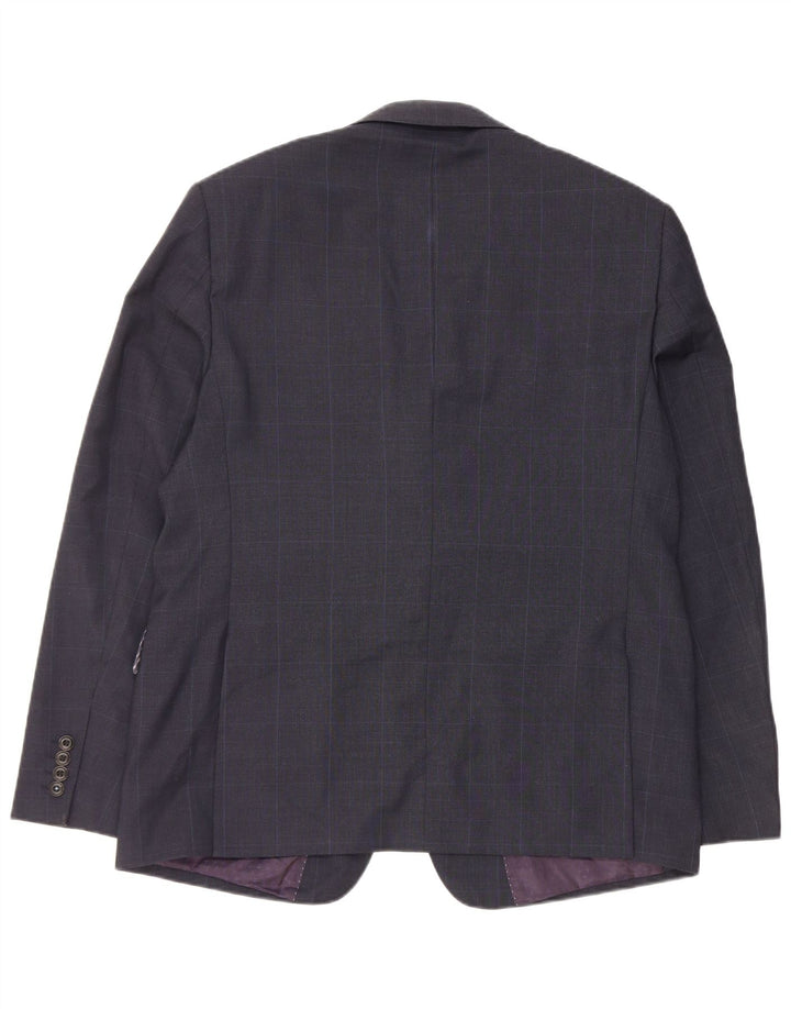 Marks & Spencer muška krojena sako jakna UK 44 XL tamnoplava karirana