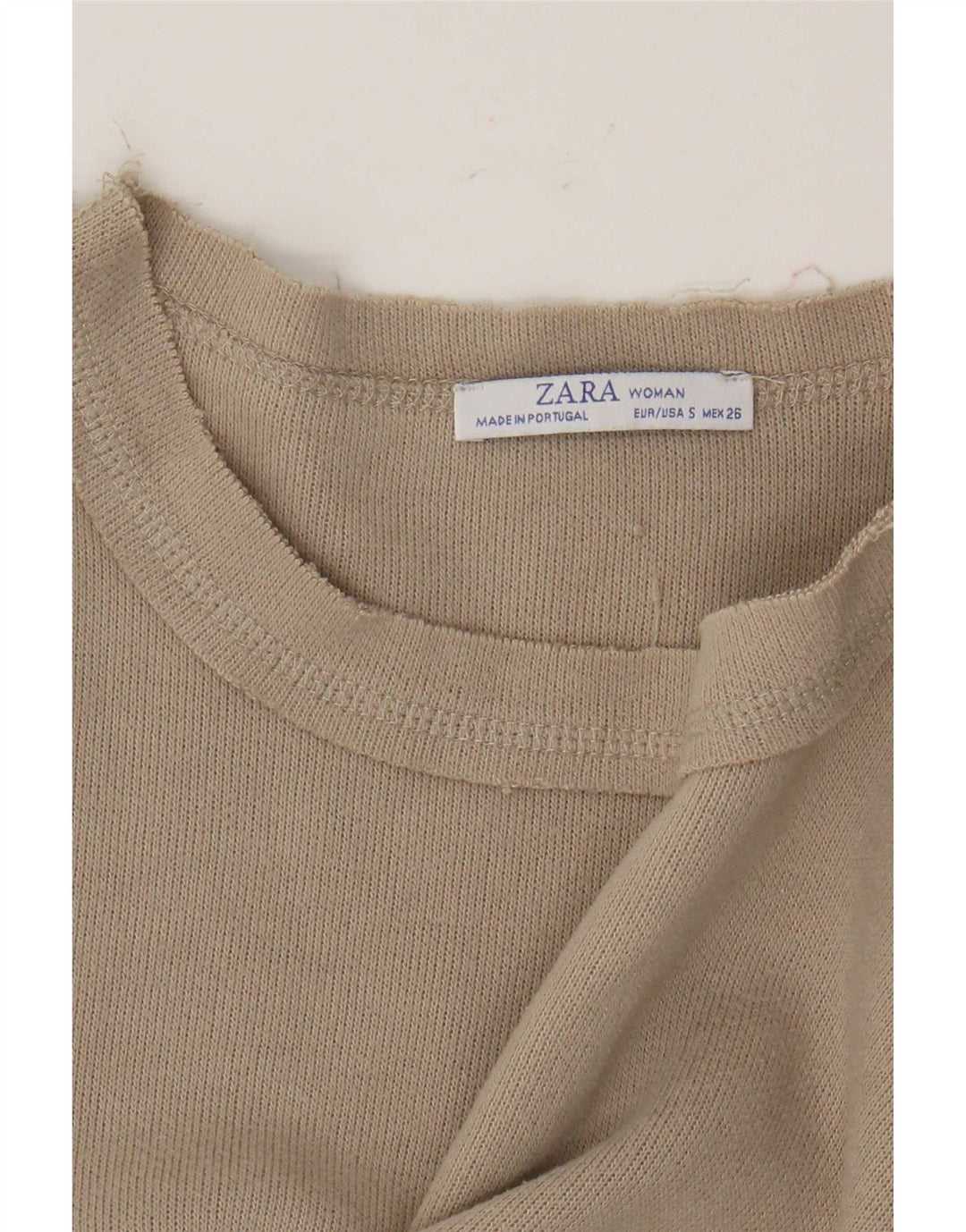 Zara ženska kratka majica dugih rukava UK 10 Small Beige