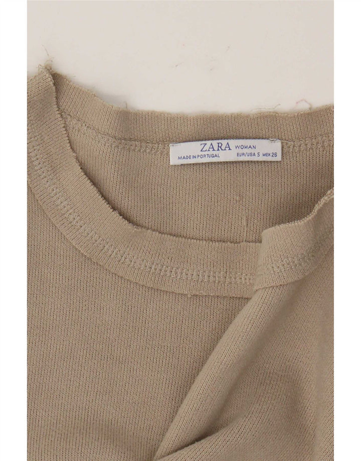 Zara ženska kratka majica dugih rukava UK 10 Small Beige
