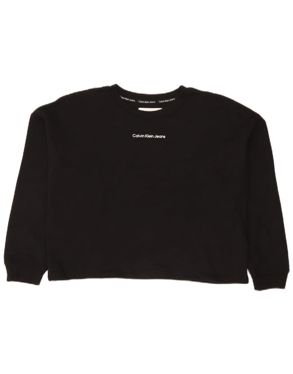 Calvin Klein Jeans Ženska kratkotrajna majica s motivima UK 16 Velika crna