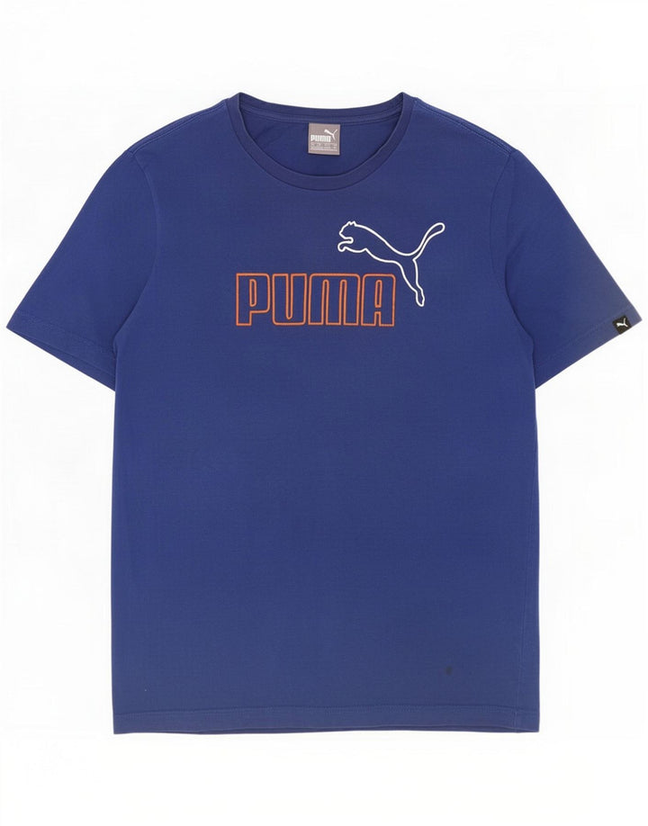 Puma muška majica s grafičkim motivima srednje plava