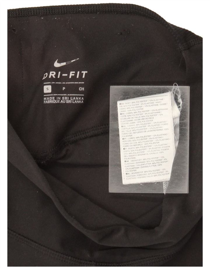 Nike Ženske Dri Fit Capri Leggings UK 10 Male crne poliesterske boje