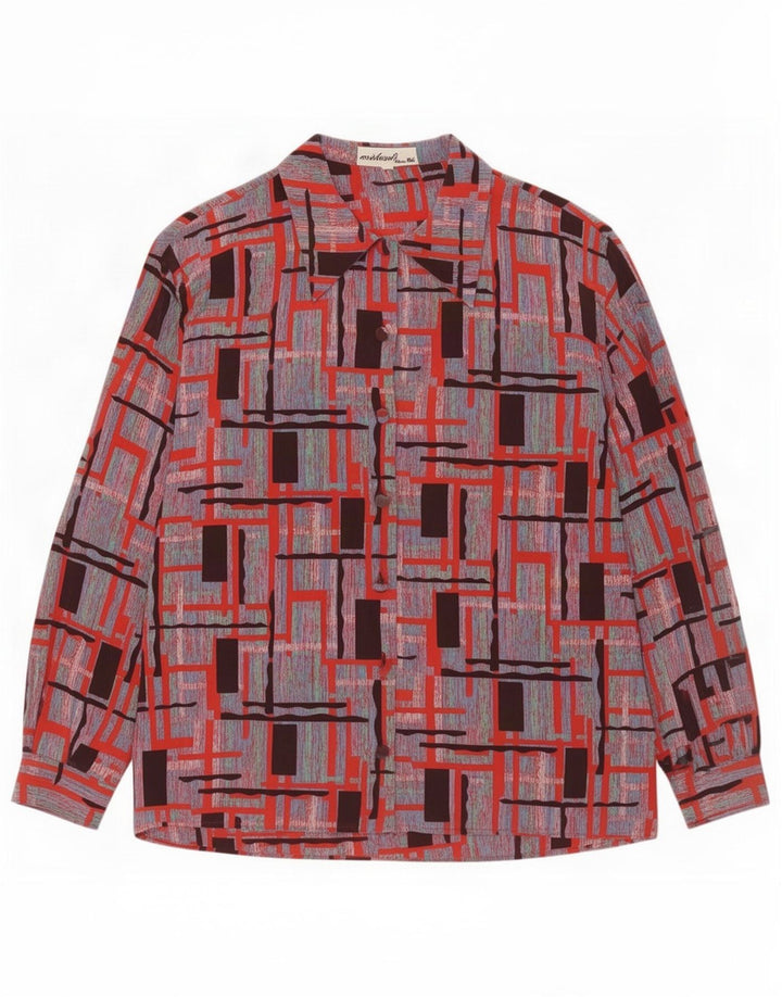 Vintage ženska prevelika košulja bluza IT 44 srednje raznobojna geometrijska