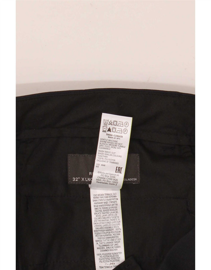 Marks & Spencer muške chino hlače standardnog kroja W32 L35 tamnoplavi poliester