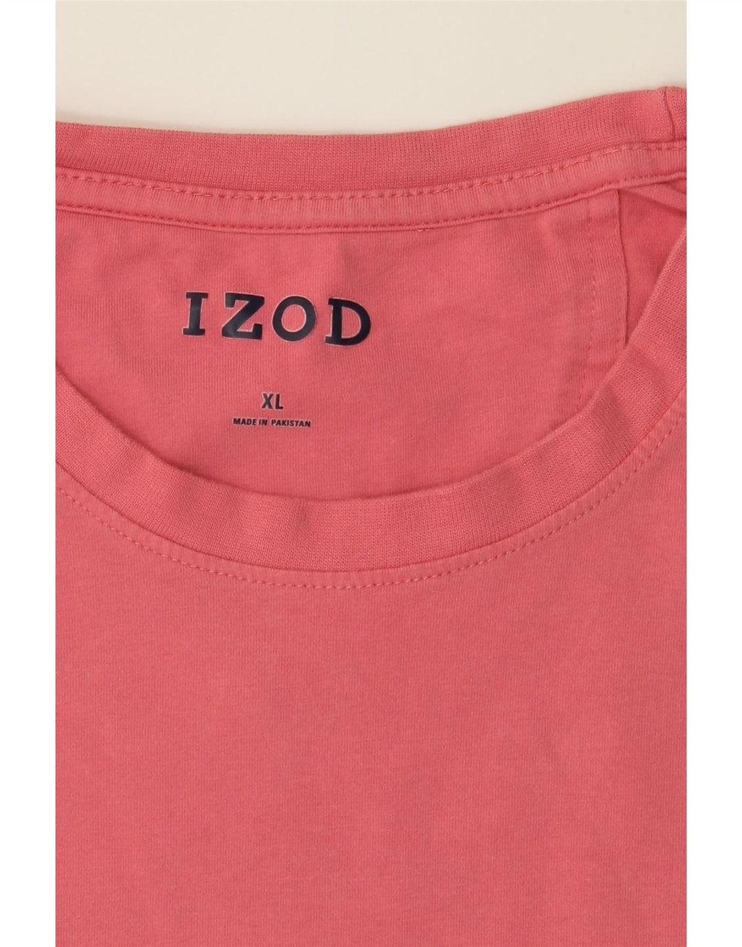 IZOD Mens T-Shirt Top XL Pink Cotton Vintage Izod and Second-Hand Izod from Messina Hembry 