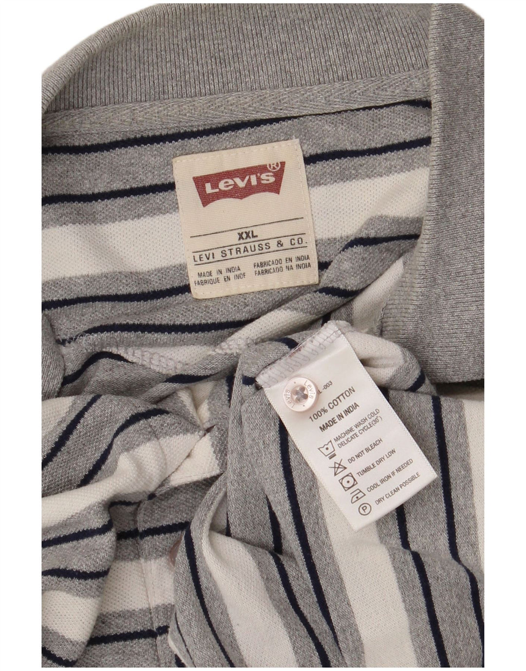 Levi's muška polo majica 2XL pamuk na sive pruge