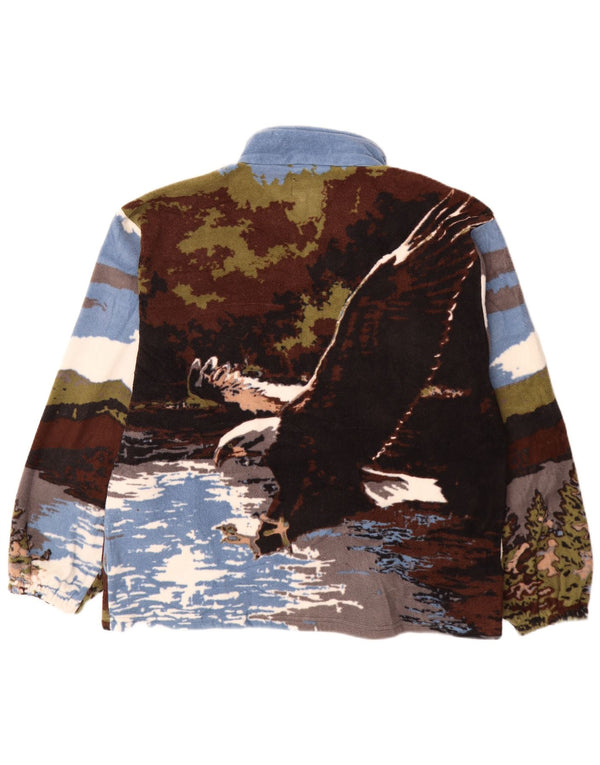 Atlas For Men Mens Eagles Graphic Fleece Jakna UK 44 2XL Višebojna