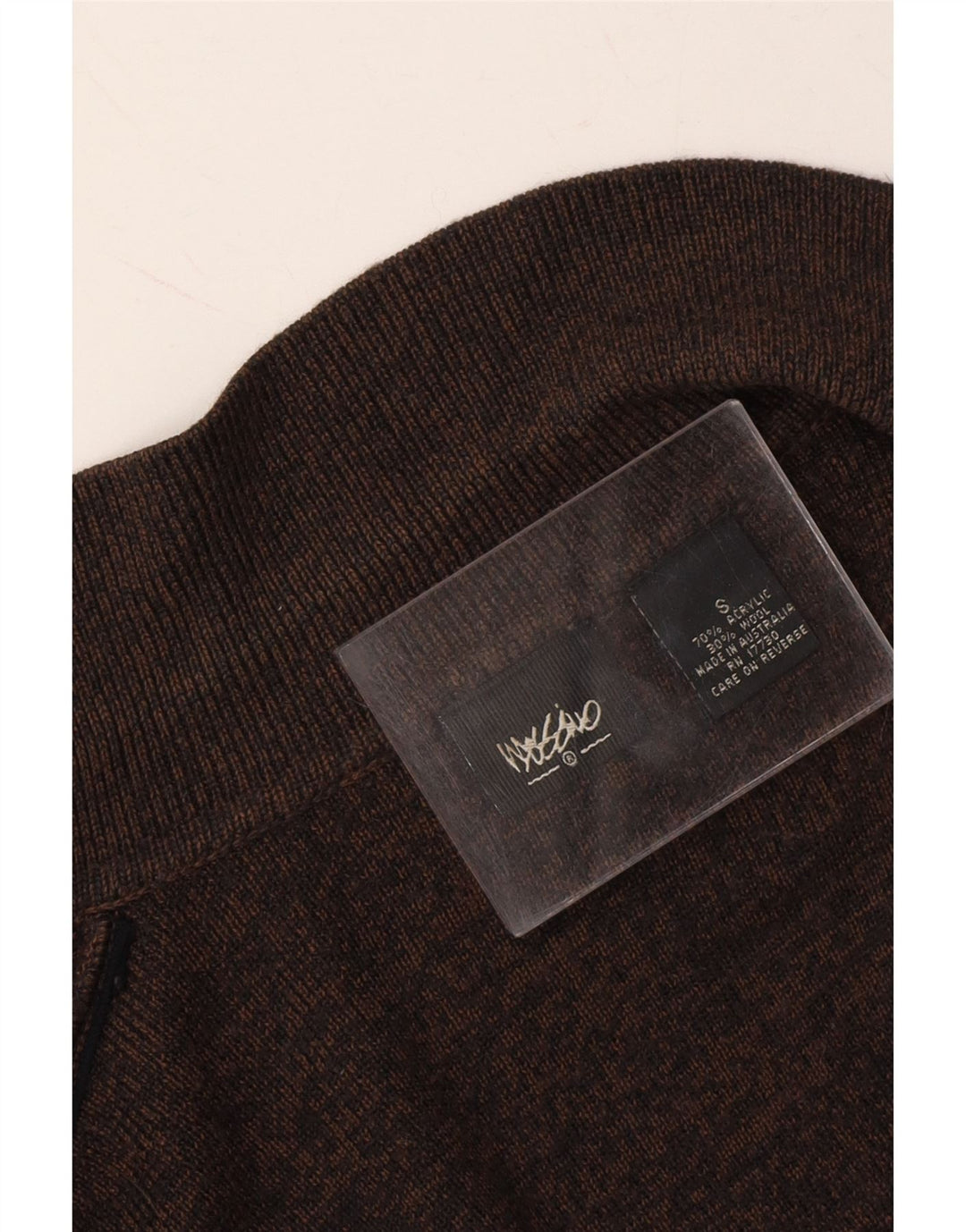 MOSSIMO Womens Open Cardigan Sweater UK 10 Small Brown Flecked Acrylic Vintage Mossimo and Second-Hand Mossimo from Messina Hembry 