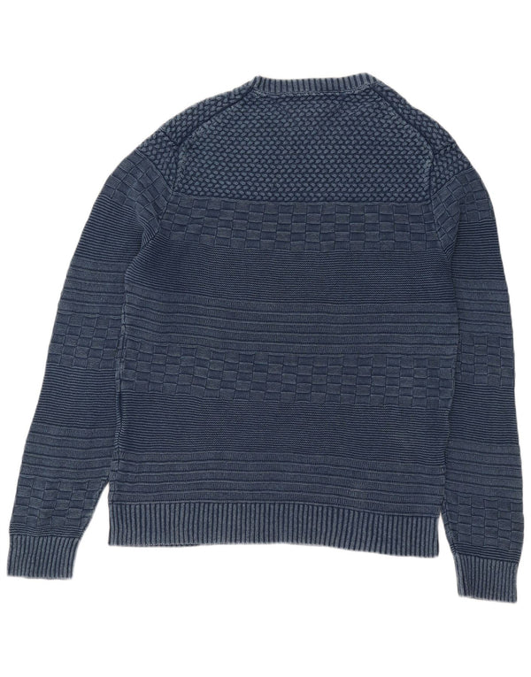 Tommy Hilfiger muški džemper s okruglim izrezom 2XL plavi geometrijski lan