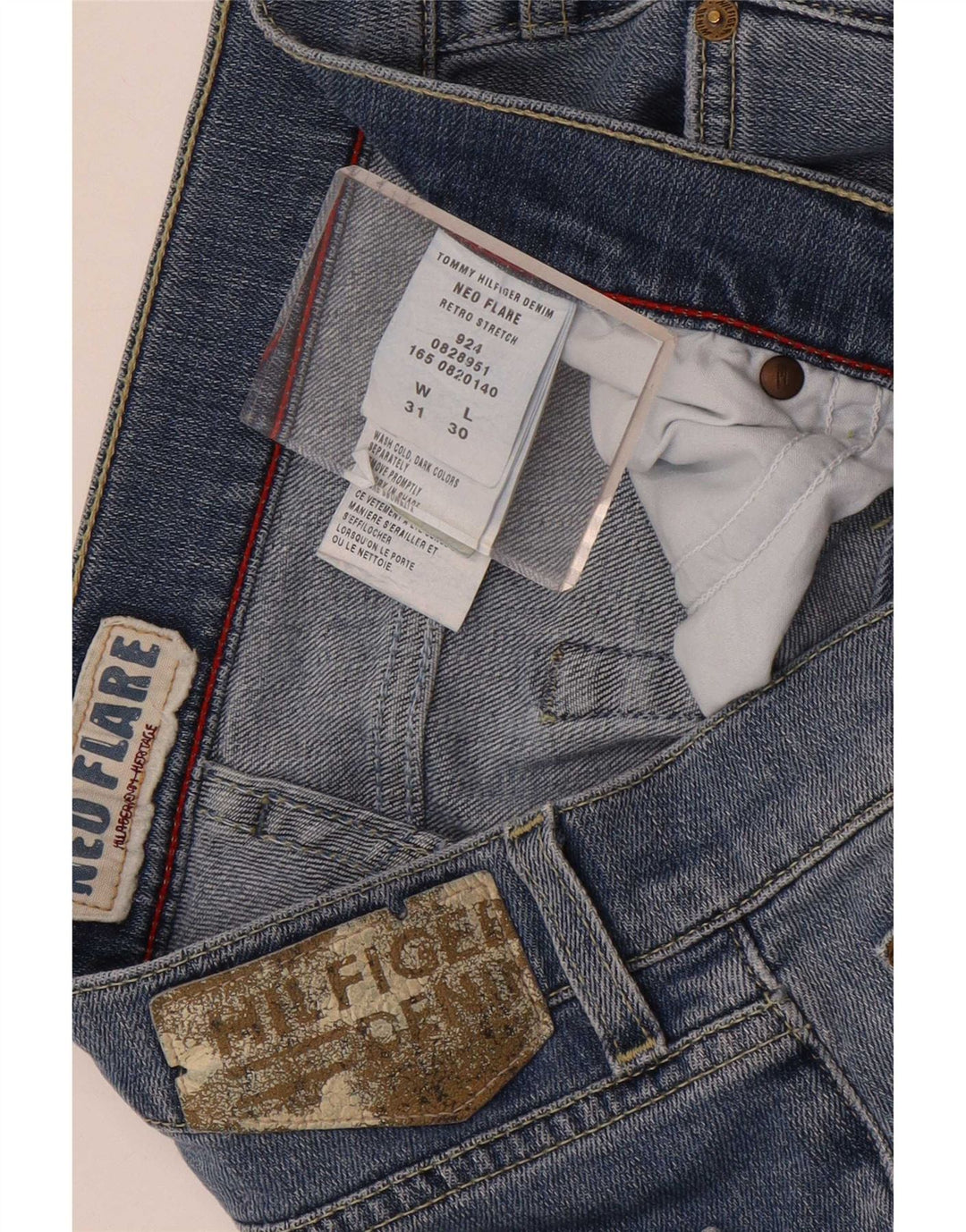 Ženske lepršave traperice Tommy Hilfiger W31 L30 plavi pamuk