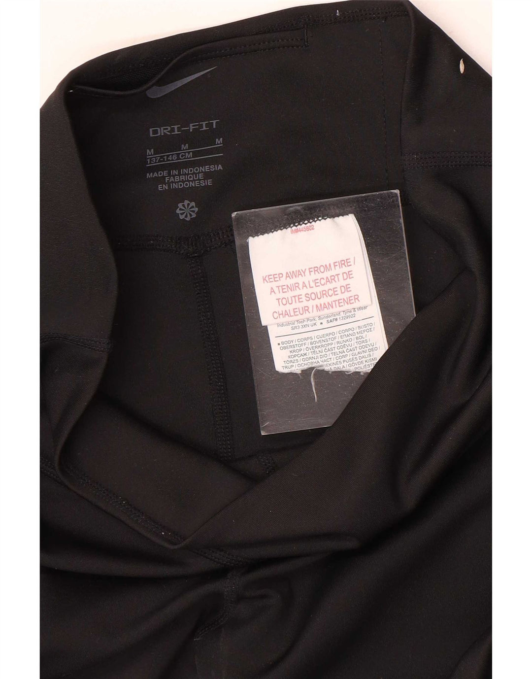 Nike Girls Dri Fit Leggings 10-11 Years Medium Black Poliester