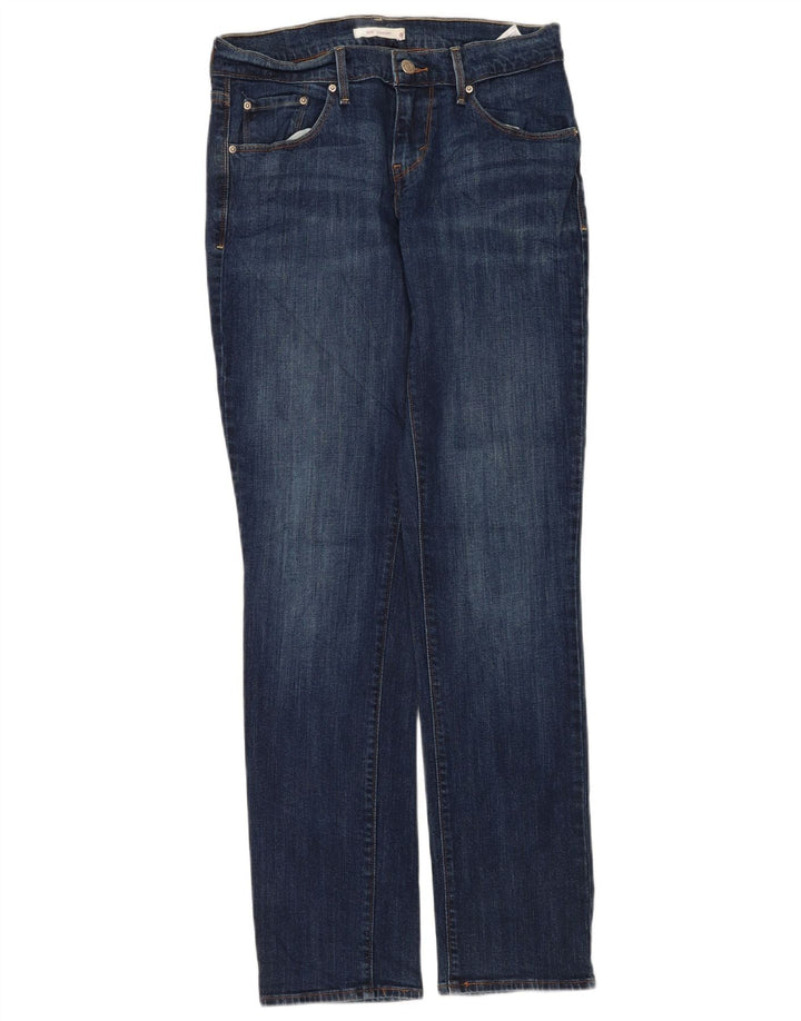 Levi's ženske 505 ravne traperice W28 L32 plavi pamuk