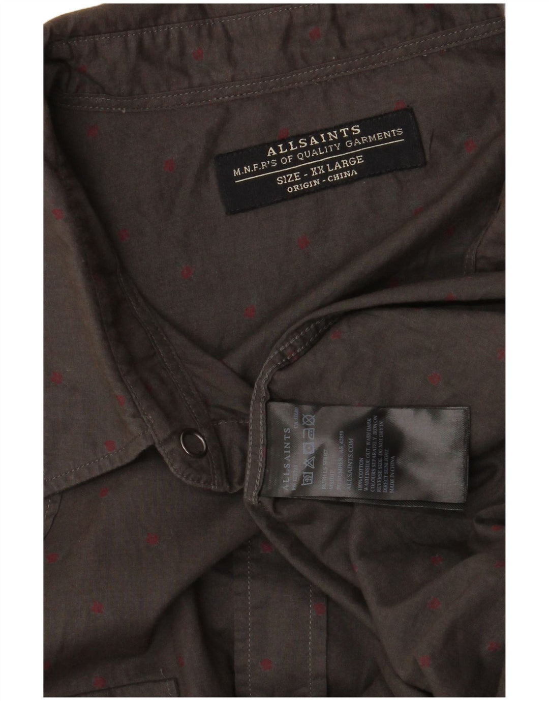 Svi sveti muška košulja 2XL sivi pamuk na točkice