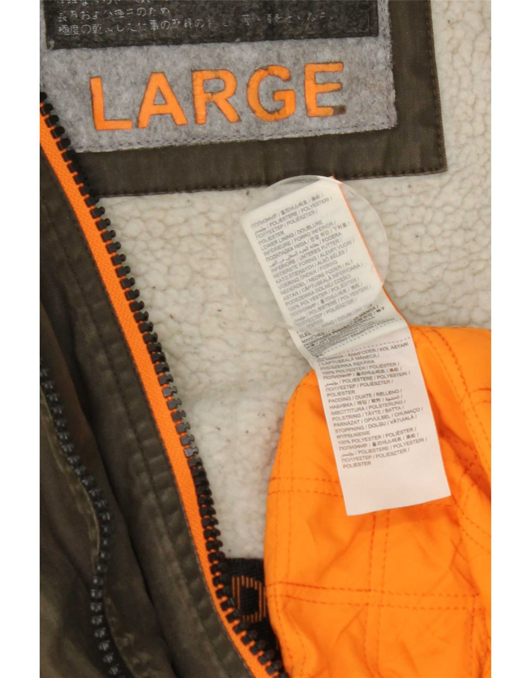 Superdry muška parka jakna s kapuljačom UK 40 veliki kaki poliester