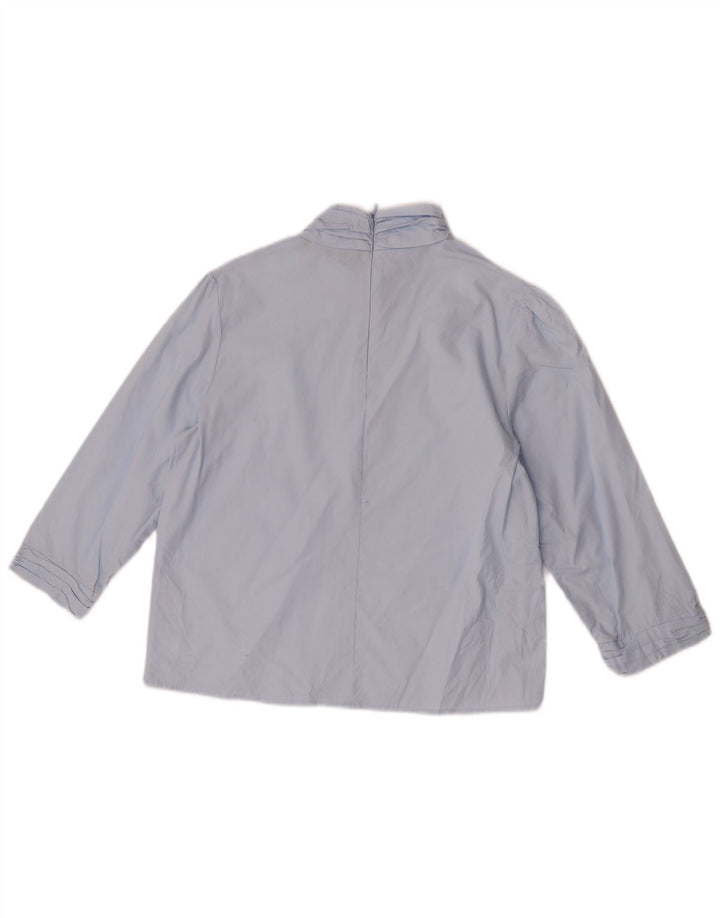 Zara ženski gornji dio bluze 3/4 rukava UK 14 srednje plavi pamuk