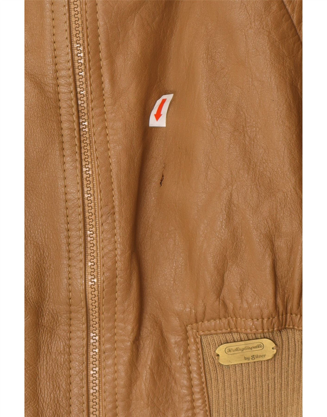 VINTAGE Womens Leather Jacket IT 50 XL Brown Leather Vintage Vintage and Second-Hand Vintage from Messina Hembry 