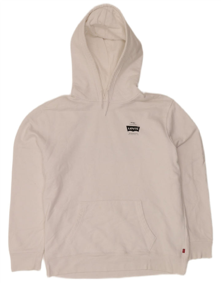 LEVI'S muška majica s kapuljačom, veliki bijeli pamuk