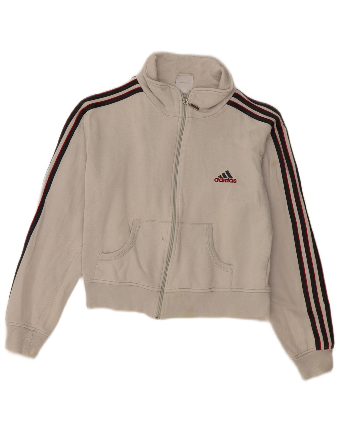 ADIDAS ženska gornja jakna kratke trenirke UK 14 Large Off White