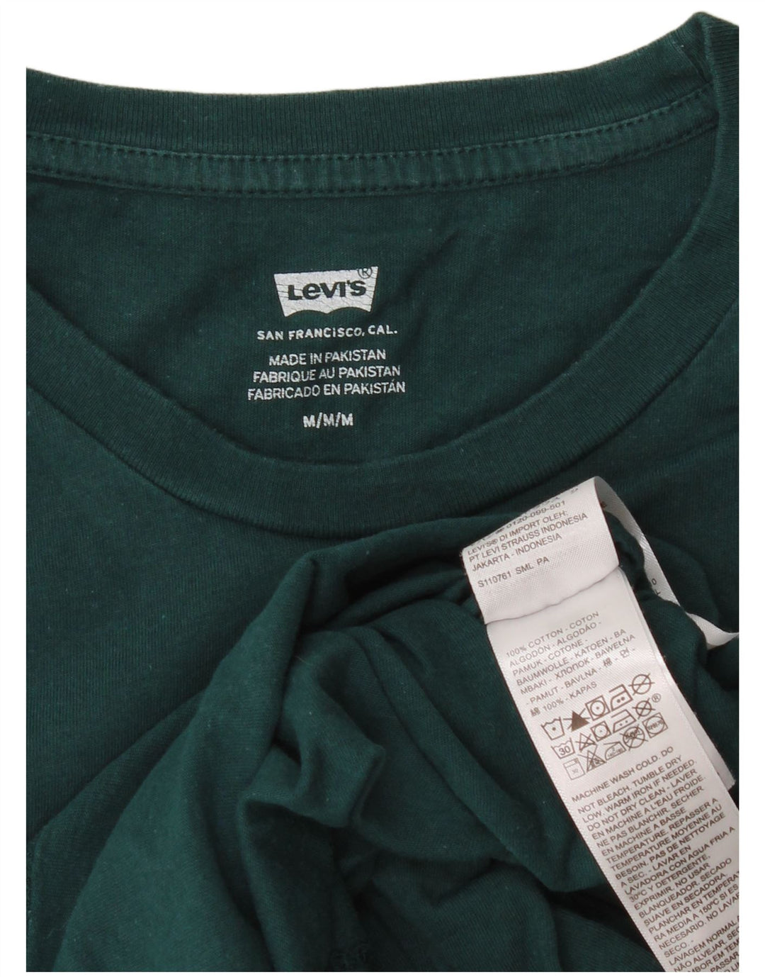 Levi's muška majica kratkih rukava s grafičkim motivima, srednji zeleni pamuk