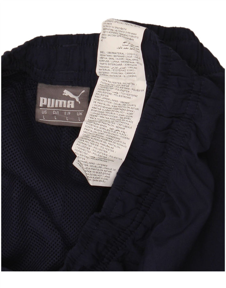 PUMA muške hlače za trenirku, velike tamnoplave poliesterske hlače