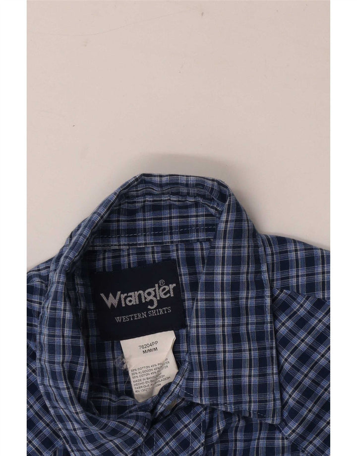 Wrangler muška košulja kratkih rukava Srednje tamnoplava karirana pamuk