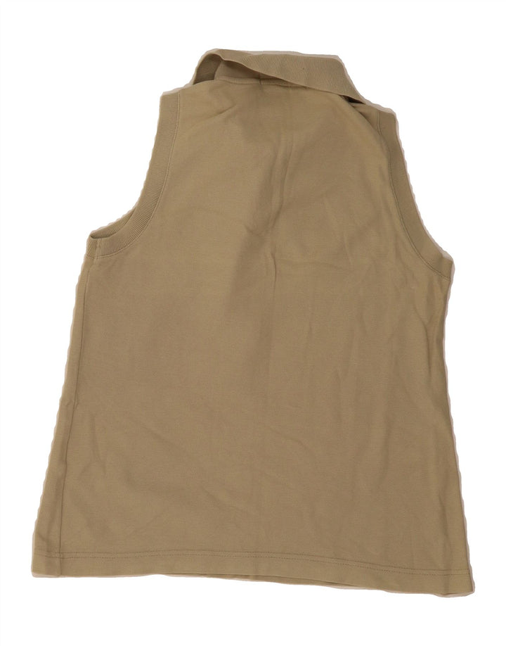 FILA Womens Sleeveless Polo Shirt IT 44 Medium Beige Vintage Fila and Second-Hand Fila from Messina Hembry 