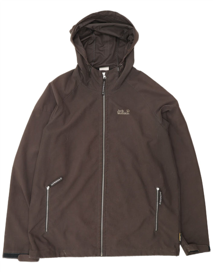 JACK WOLFSKIN Muška kišna jakna s kapuljačom UK 48 2XL crni poliester