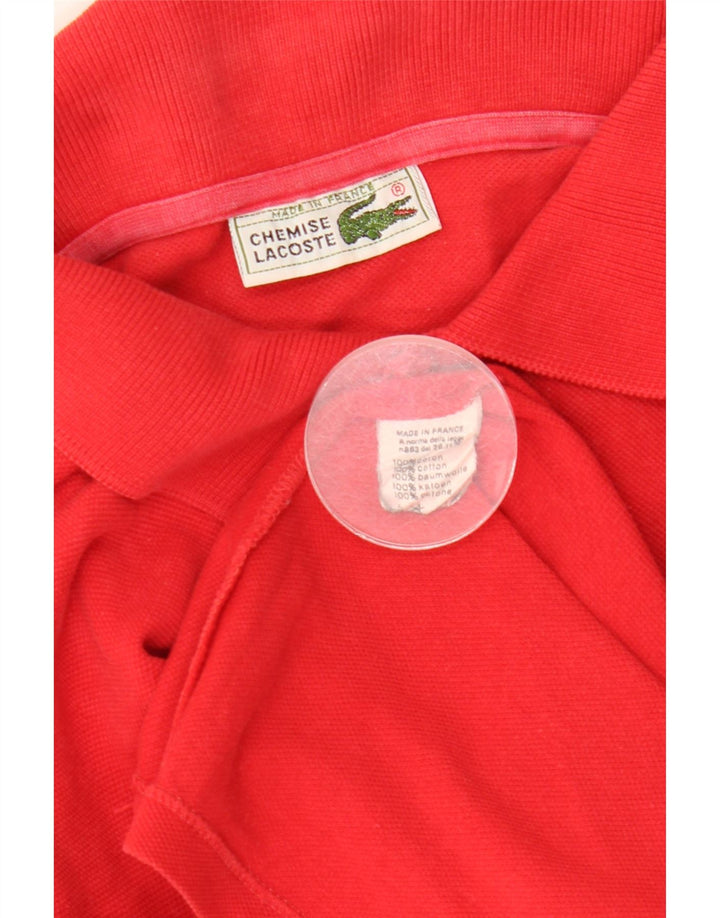 Lacoste muška polo majica dugih rukava, veličina 4, srednje crveni pamuk