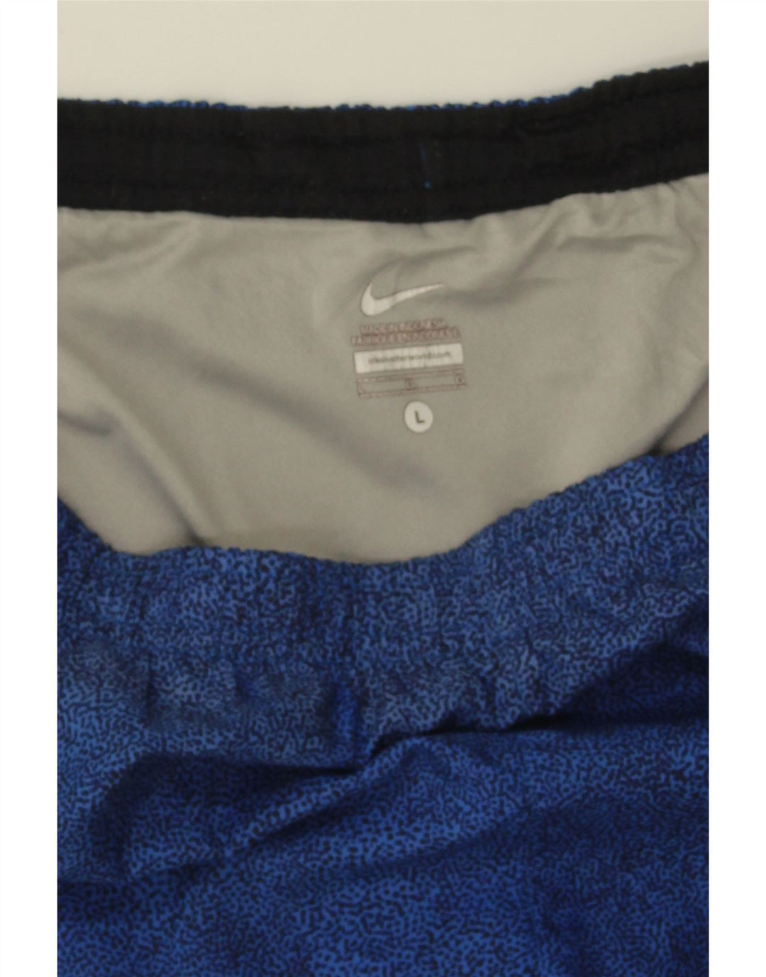 NIKE Womens Sport Shorts UK 16 Large  Blue Colourblock Polyester Vintage Nike and Second-Hand Nike from Messina Hembry 