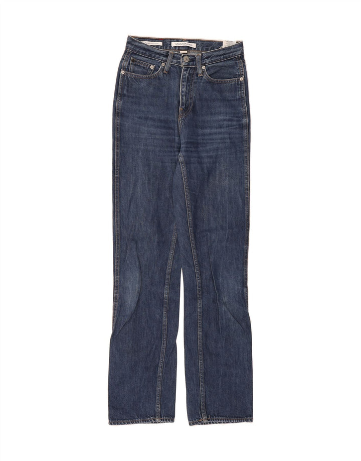 CALVIN KLEIN Womens Straight Jeans W24 L30 Blue Cotton Vintage Calvin Klein and Second-Hand Calvin Klein from Messina Hembry 