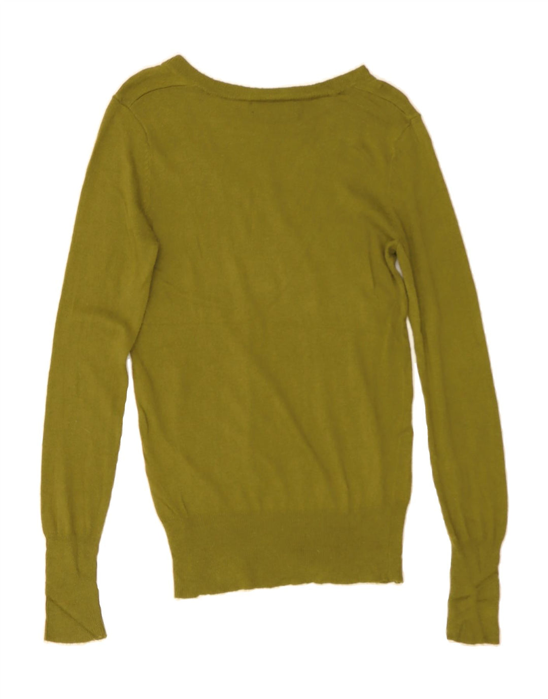 MOSSIMO Womens V-Neck Jumper Sweater UK 10 Small Khaki Nylon Vintage Mossimo and Second-Hand Mossimo from Messina Hembry 