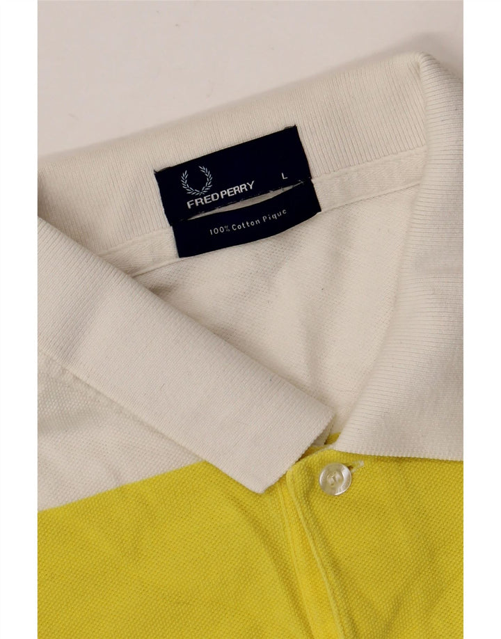 Fred Perry muška polo majica velikih pamučnih žutih pruga
