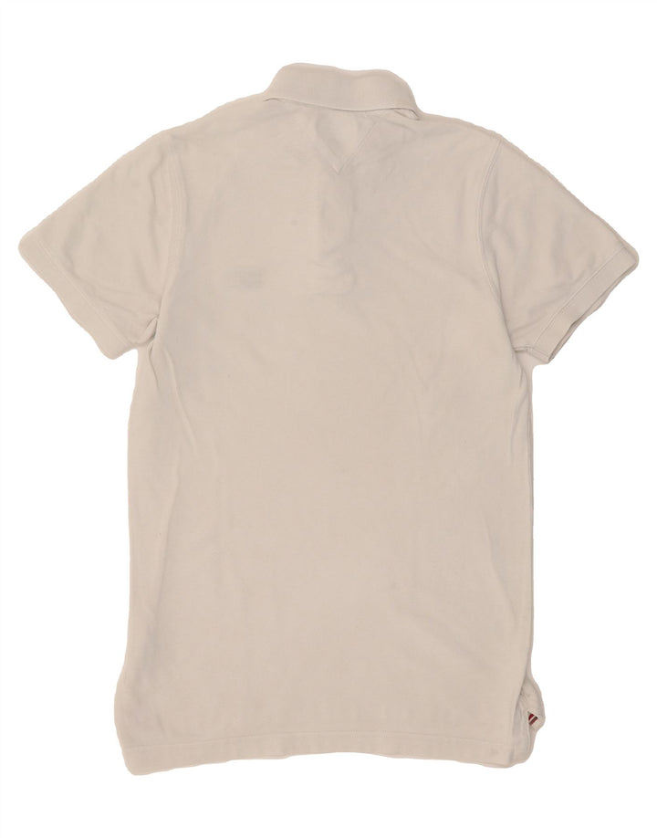 TOMMY HILFIGER Mens Polo Shirt Small White Cotton Classic Vintage Tommy Hilfiger and Second-Hand Tommy Hilfiger from Messina Hembry 