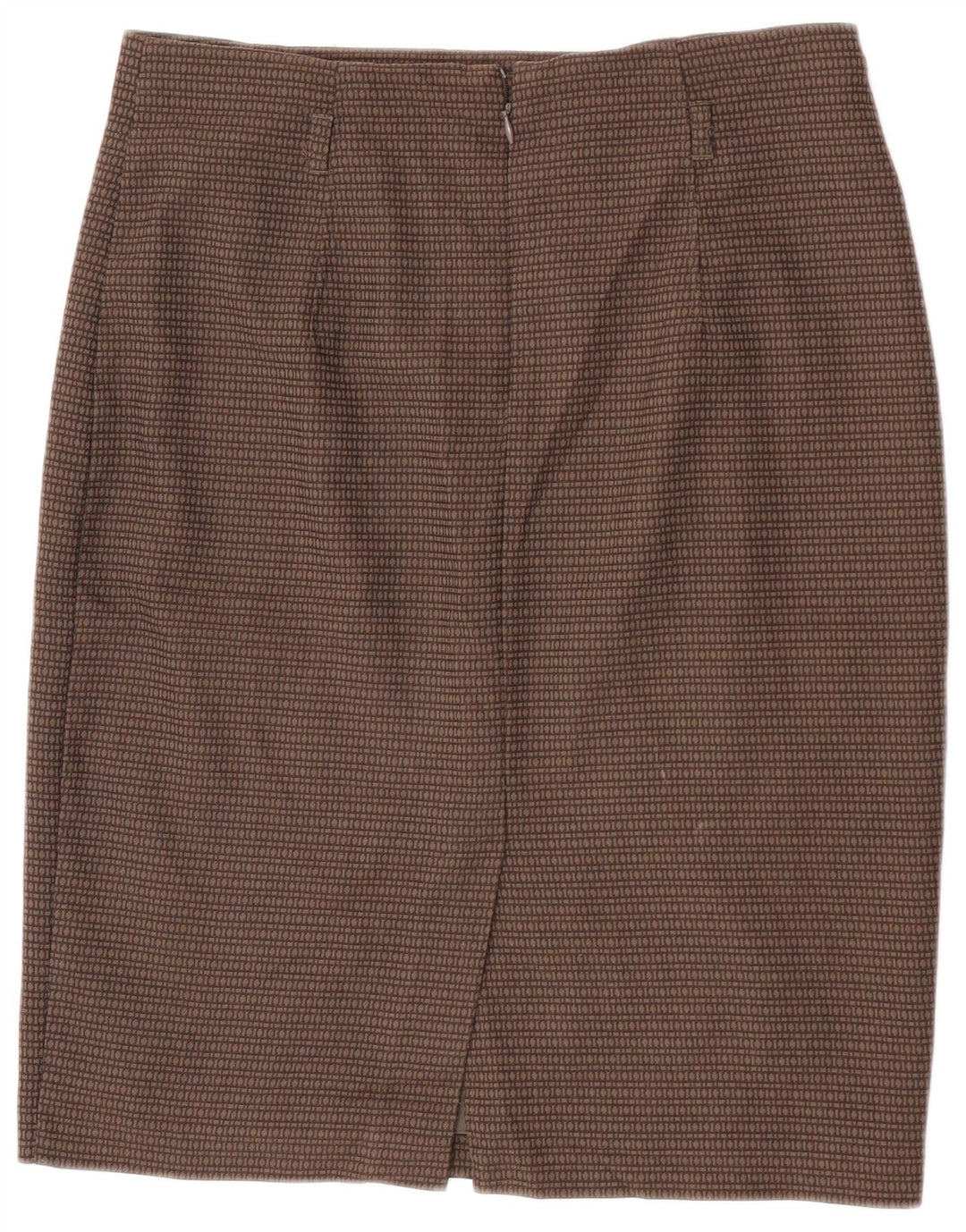 Marks & Spencer ženska pencil suknja W32 veliki smeđi geometrijski poliester