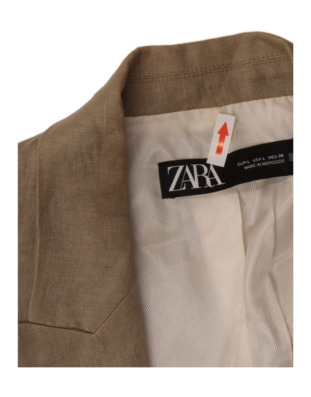 Zara ženski otvoreni sako jakna UK 16 Large Beige Lan