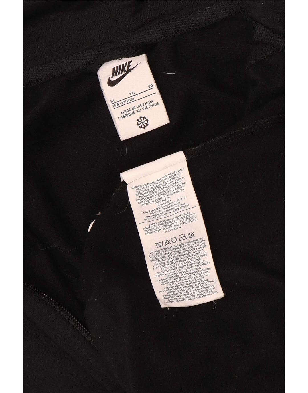 Nike Boys Trenirka Gornja jakna 13-14 godina XL crni poliester