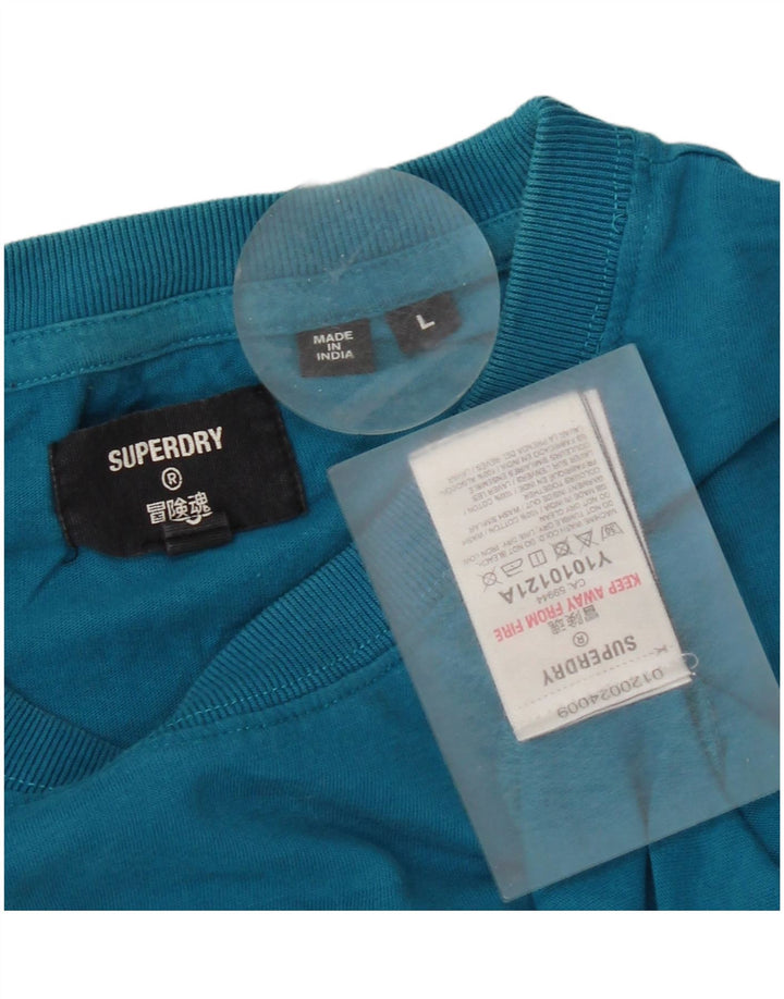 Superdry ženska majica kratkih rukava, veliki plavi pamuk