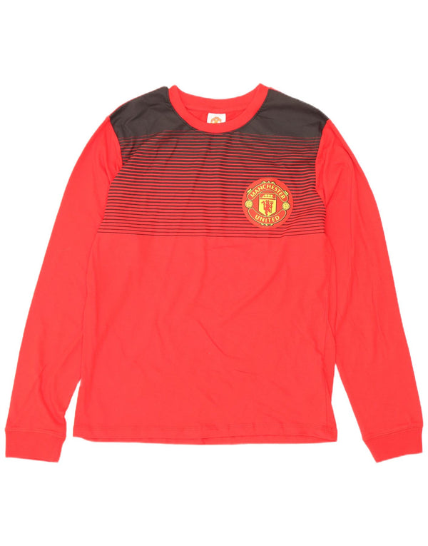 Manchester United Boys Grafička majica dugih rukava 13-14 godina Red Colourblock