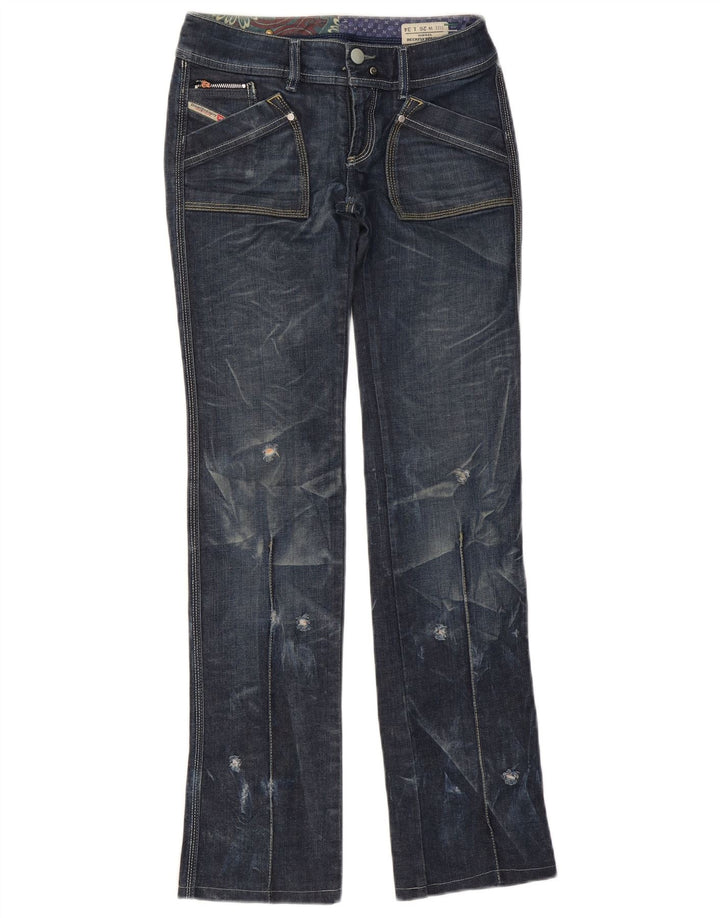 DIESEL Ženske traperice Reckfly Bootcut W26 L32 tamnoplavi pamuk