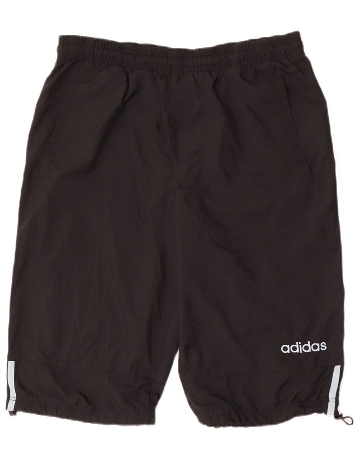Adidas muške sportske kratke hlače srednje crne boje od poliestera