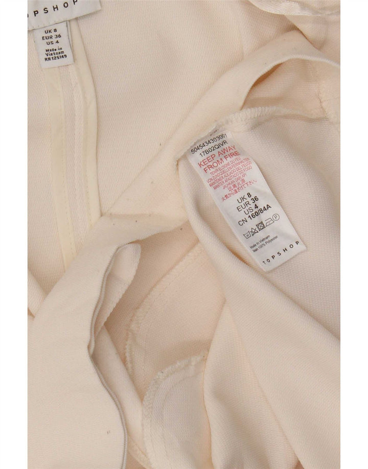Topshop ženska prevelika jakna s jednim gumbom UK 8 Small Off White
