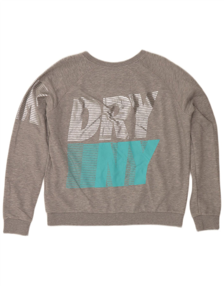 Superdry ženski džemper s grafičkim motivima UK 16 Large Grey Flected