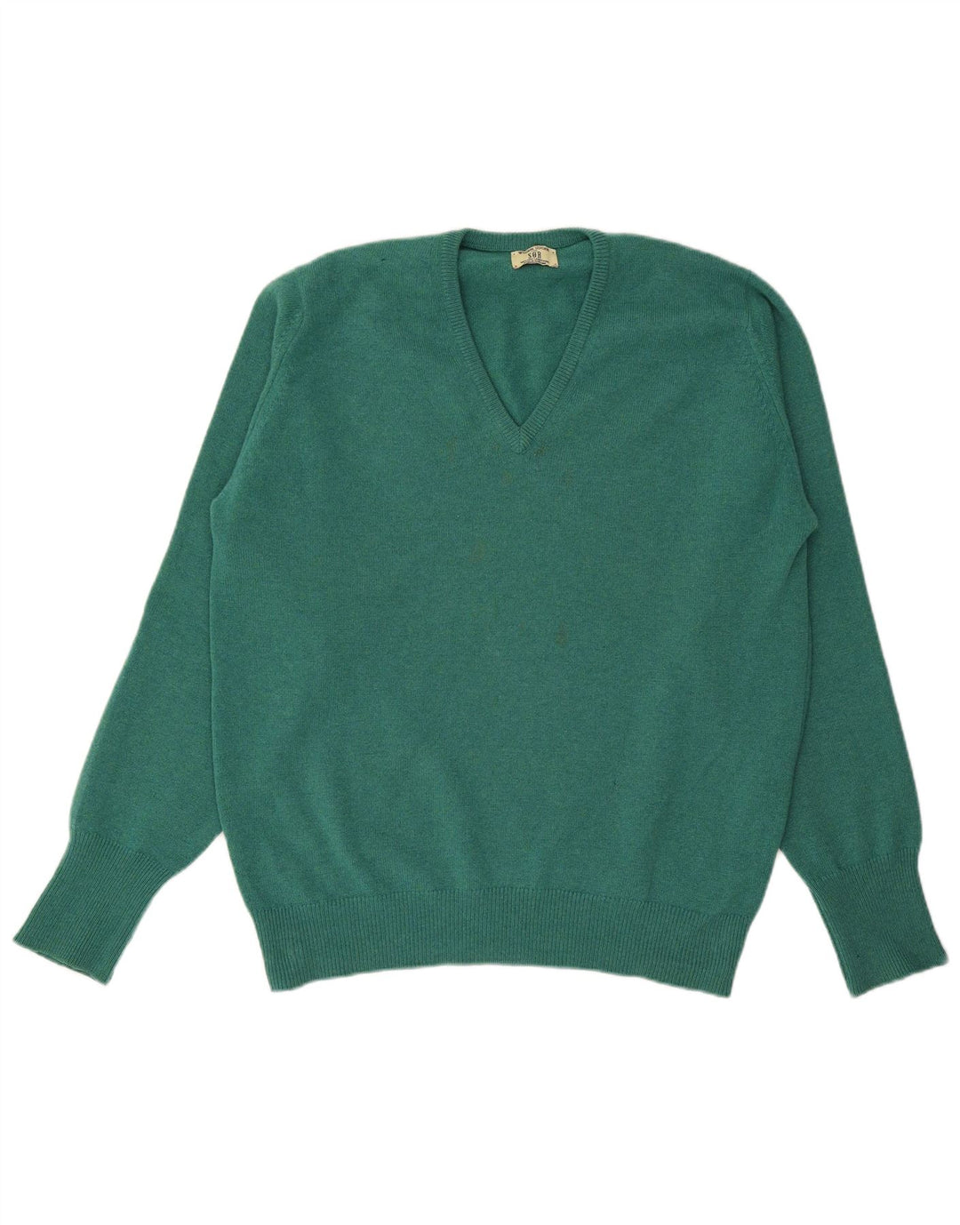 WILLIAM LOCKIE Muški pulover s V-izrezom IT 52 Large Green Lambswool