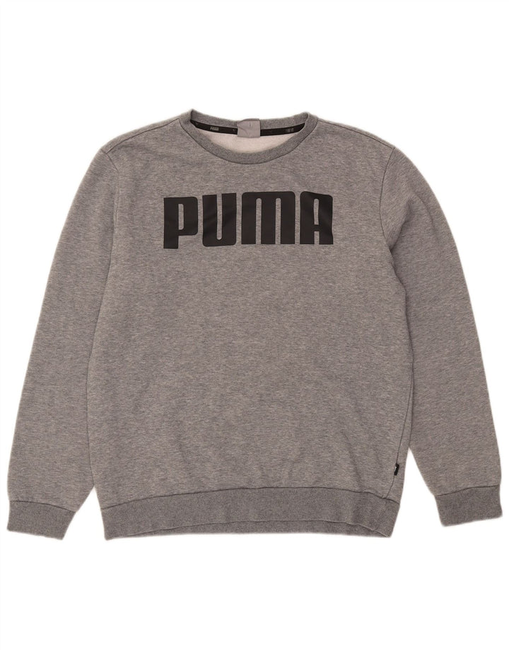 Puma muška majica s grafičkim motivima, srednje sivi flekasti pamuk