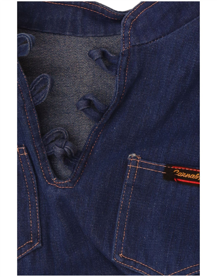 VINTAGE ženska traper haljina UK 14 srednje plava